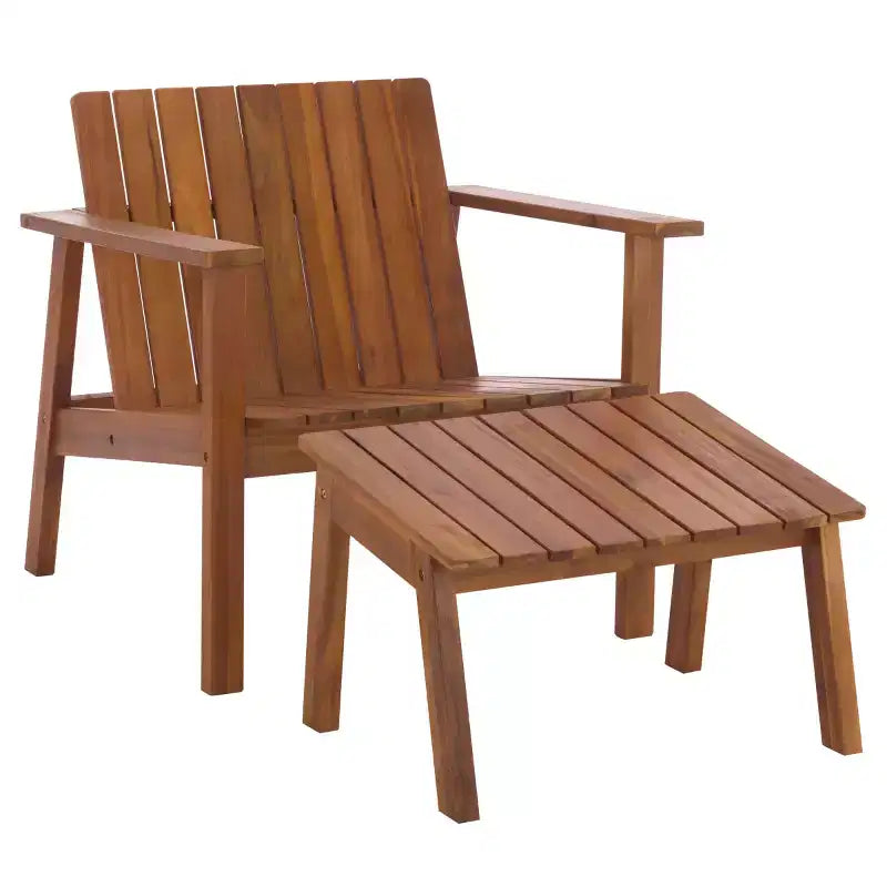 Ensemble de terrasse avec fauteuil et pouf Fallon – intérieur/extérieur – PAT7333 – naturel – Safavieh
