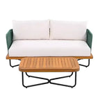 Set da esterno Christopher Knight Home Anil composto da 2 pezzi, con divano in legno di acacia e metallo e tavolino da caffè con doghe