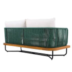 Set da esterno Christopher Knight Home Anil composto da 2 pezzi, con divano in legno di acacia e metallo e tavolino da caffè con doghe