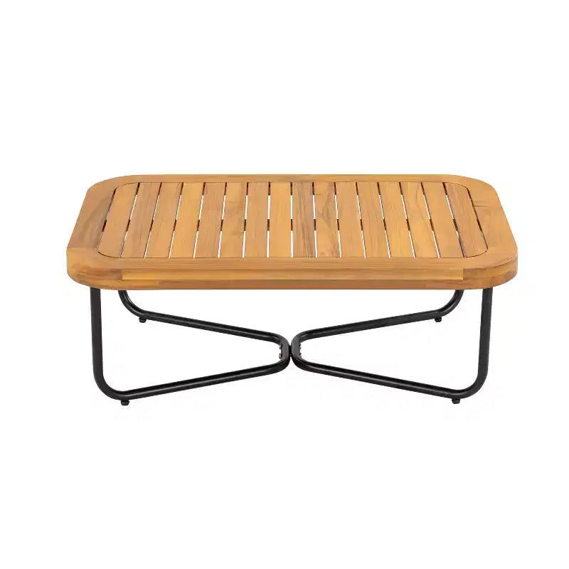 Set da esterno Christopher Knight Home Anil composto da 2 pezzi, con divano in legno di acacia e metallo e tavolino da caffè con doghe