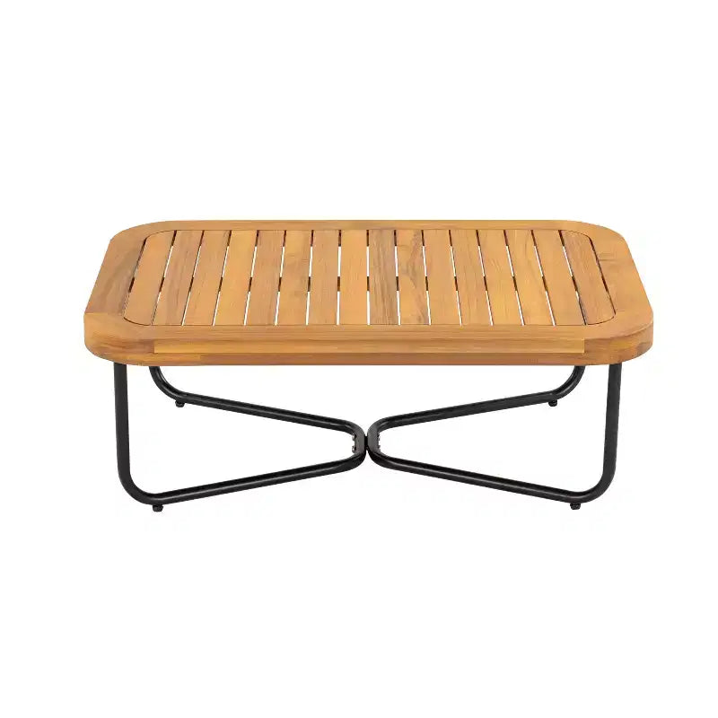 Set da esterno Christopher Knight Home Anil composto da 2 pezzi, con divano in legno di acacia e metallo e tavolino da caffè con doghe