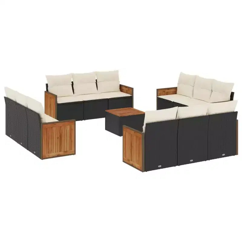 vidaXL Modular Garden Sofa Set with Cushions