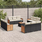 Ensemble de canapé de jardin modulable vidaXL avec coussins