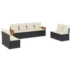vidaXL Garden Sofa Set PE rattan Modular Adjustable Feet