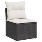 Set di divani da giardino vidaXL in rattan PE, modulare, con piedini regolabili