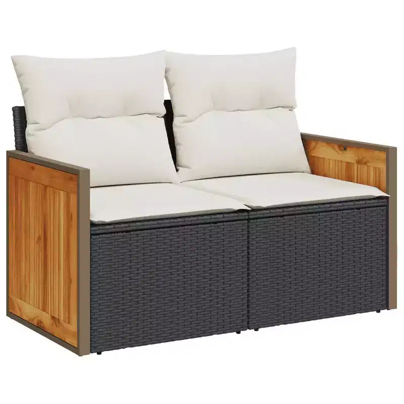 Set di divani da giardino vidaXL in rattan PE, modulare, con piedini regolabili