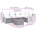 VidaXL modulaire loungeset voor buiten met kussens in verschillende kleuren