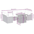 Set di divani da patio vidaXL con cuscini, polirattan