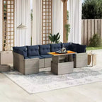Set di divani da patio vidaXL con cuscini, polirattan