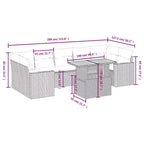 Set di divani da patio vidaXL con cuscini, polirattan