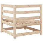vidaXL Patio Sofa Set in Rustic Wood with Cushions