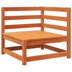 vidaXL Patio Sofa Set in Rustic Wood with Cushions