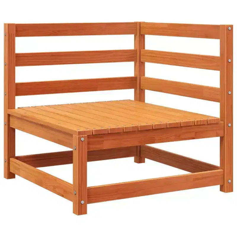 vidaXL Patio Sofa Set in Rustic Wood with Cushions
