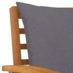 vidaXL Set da giardino con lounge, grigio, in legno massello di acacia, 100% poliestere Standard