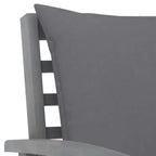 vidaXL Set da giardino con lounge, grigio, in legno massello di acacia, 100% poliestere Standard
