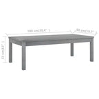 vidaXL Set da giardino con lounge, grigio, in legno massello di acacia, 100% poliestere Standard