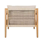 Juego de exterior Christopher Knight Home Justina de 3 piezas, con silla de cuerda de madera de acacia y mesa auxiliar con azulejos de cerámica