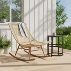 Set di sedute da patio Christopher Knight Home Nadine, moderno in metallo, con sedia a dondolo e piano del tavolo in ceramica