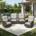 UPTIOT Outdoor 4-Piece Swivel Rocker Chair Set