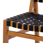 Conjunto de 7 piezas de sillas laterales modernas de acacia para patio con cuerda tejida de PE y mesa con listones Ratchanon de Christopher Knight Home