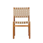 Conjunto de 7 piezas de sillas laterales modernas de acacia para patio con cuerda tejida de PE y mesa con listones Ratchanon de Christopher Knight Home