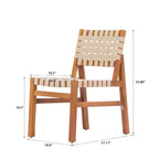 Conjunto de 7 piezas de sillas laterales modernas de acacia para patio con cuerda tejida de PE y mesa con listones Ratchanon de Christopher Knight Home