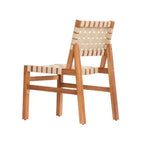 Conjunto de 7 piezas de sillas laterales modernas de acacia para patio con cuerda tejida de PE y mesa con listones Ratchanon de Christopher Knight Home