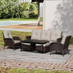 UPTIOT Premium Outdoor Patio Set with Coffee Table & High-Density Cushions for Garden Relaxation