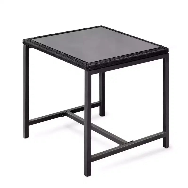 Whisen driedelige bistroset voor buiten met schommelstoelen, tuinset met schommelstoelen, kussen en 1 tafel - blauw