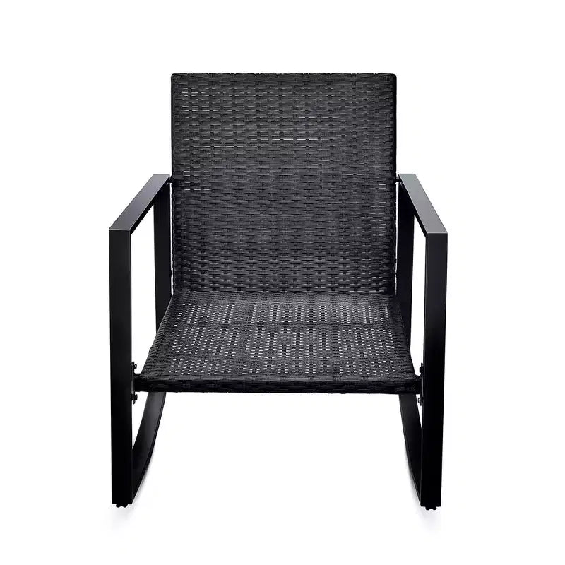 Whisen driedelige bistroset voor buiten met schommelstoelen, tuinset met schommelstoelen, kussen en 1 tafel - blauw