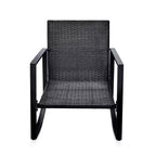 Whisen driedelige bistroset voor buiten met schommelstoelen, tuinset met schommelstoelen, kussen en 1 tafel - blauw