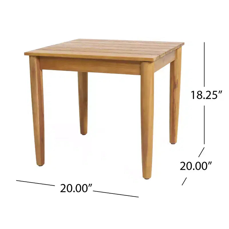 Christopher Knight Home Chalida moderne 2-delige set voor het terras met acaciahouten ligstoel en bijzettafel, met rugleuning in 3 standen