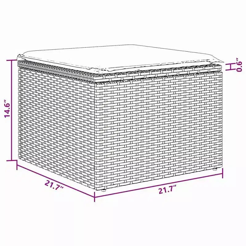 vidaXL Gartensofa-Set, 4-teilig, brauner Poly-Rattan