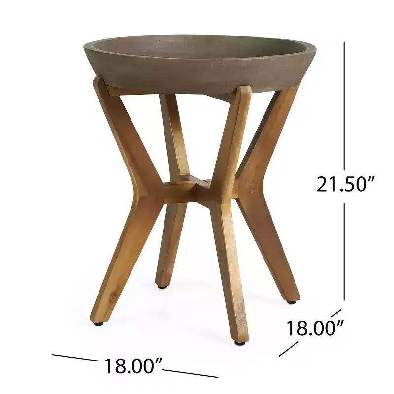 Conjunto moderno Christopher Knight Home Wei de 2 piezas, con tumbona de acacia para patio y mesa auxiliar con diseño de mimbre