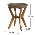 Conjunto moderno Christopher Knight Home Wei de 2 piezas, con tumbona de acacia para patio y mesa auxiliar con diseño de mimbre
