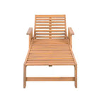 Conjunto moderno Christopher Knight Home Wei de 2 piezas, con tumbona de acacia para patio y mesa auxiliar con diseño de mimbre