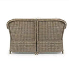 Martha Stewart weerbestendige rotan loungeset voor terras, 2 stoelen en salontafel – verweerd grijs