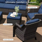 UPTIOT premium loungeset voor buiten met draaistoelen en salontafel