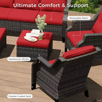 UPTIOT premium loungeset voor buiten met draaistoelen en salontafel