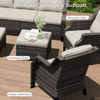 UPTIOT premium loungeset voor buiten met draaistoelen en salontafel