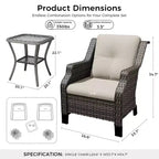 UPTIOT premium loungeset voor buiten met draaistoelen en salontafel