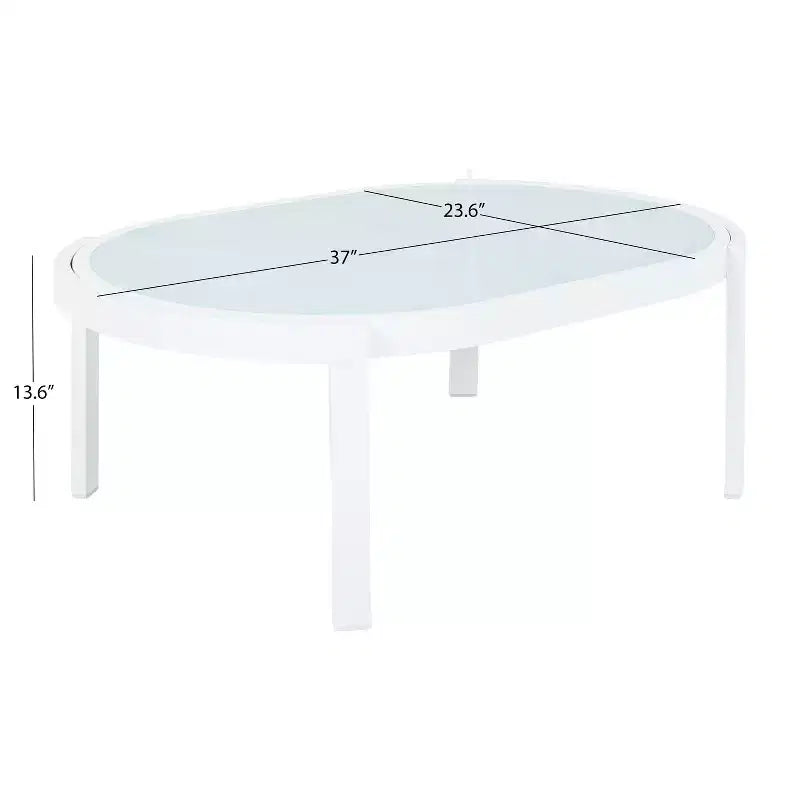 Christopher Knight Home Daniela moderne 4-delige aluminium terrasmeubelset met gebogen rugleuning, kussen en tafelblad van gehard glas
