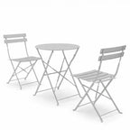 Conjunto portátil plegable de mesa y sillas de tres piezas para exteriores