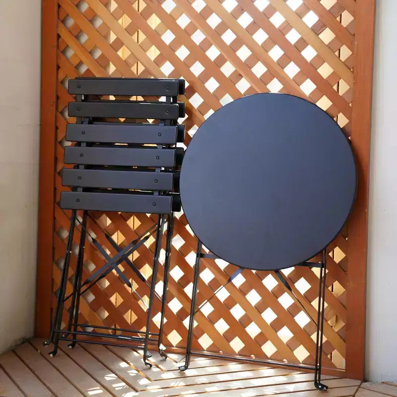 Conjunto portátil plegable de mesa y sillas de tres piezas para exteriores
