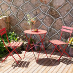Conjunto portátil plegable de mesa y sillas de tres piezas para exteriores