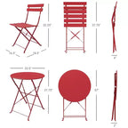 Conjunto portátil plegable de mesa y sillas de tres piezas para exteriores