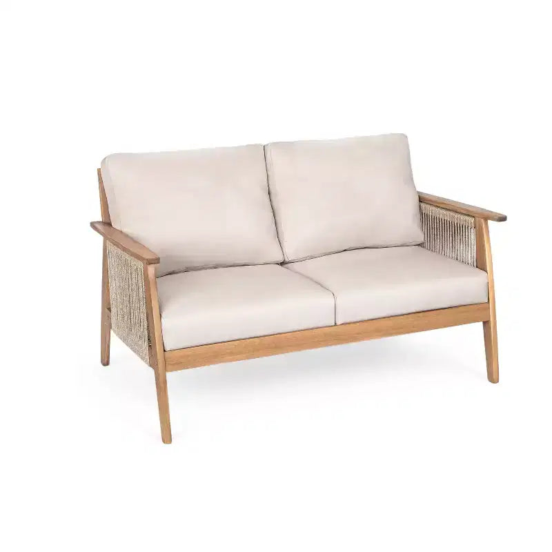 2/4-Piece Patio Conversation Set, Acacia Wood Outdoor Furniture Set with Loveseat Sofa, Table, Chair for Garden/Balcony/Backyard - ModernLuxe