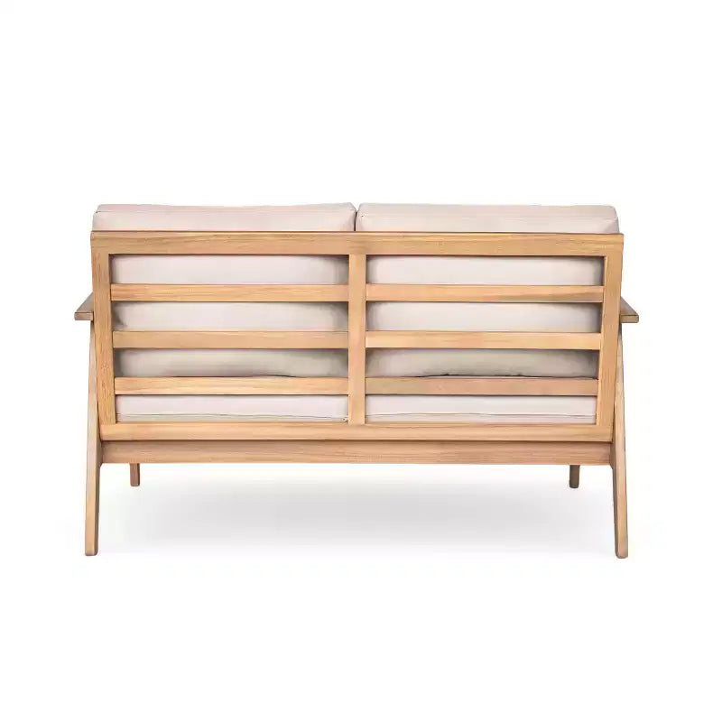 2/4-Piece Patio Conversation Set, Acacia Wood Outdoor Furniture Set with Loveseat Sofa, Table, Chair for Garden/Balcony/Backyard - ModernLuxe