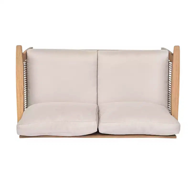 2/4-Piece Patio Conversation Set, Acacia Wood Outdoor Furniture Set with Loveseat Sofa, Table, Chair for Garden/Balcony/Backyard - ModernLuxe