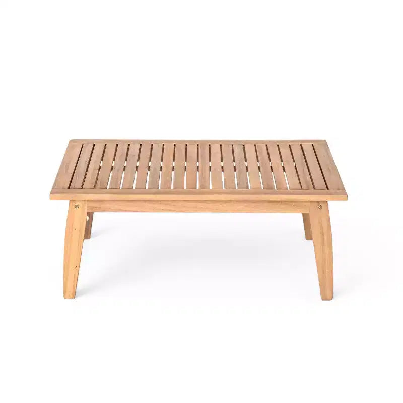 2/4-Piece Patio Conversation Set, Acacia Wood Outdoor Furniture Set with Loveseat Sofa, Table, Chair for Garden/Balcony/Backyard - ModernLuxe